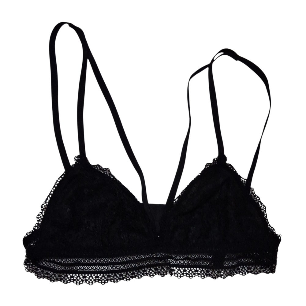 EUC Victoria's Secret Black Sz. S Unlined No Underwire Mesh/Lace Bra - Picture 3 of 7